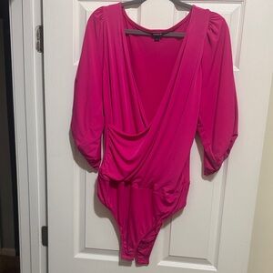 Torrid Hot Pink Draped Bodysuit